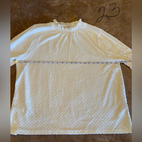 J. Crew Elegant White Textured Women's Top Size XXL - Picture 6 of 8